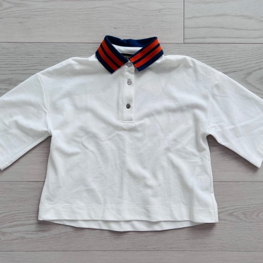 Roberto Cavalli Junior Boy's Polo Top White
